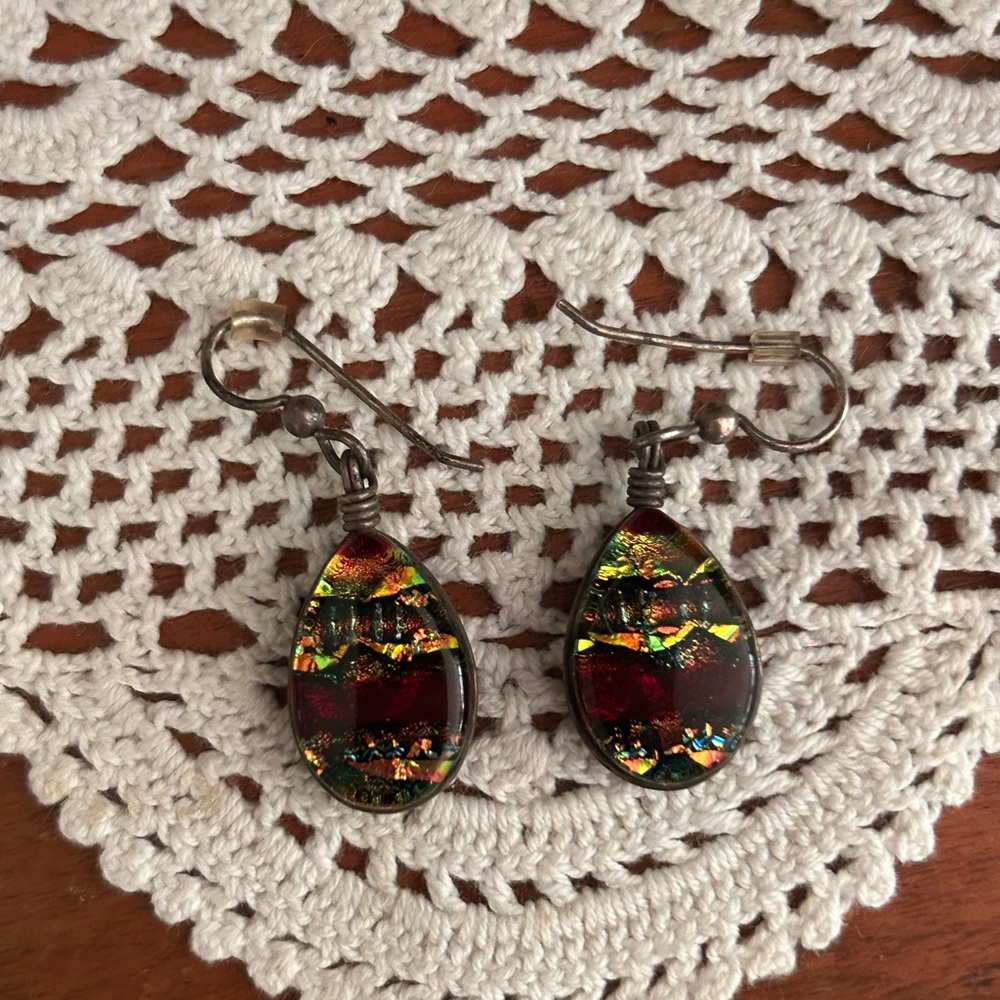 Elegant Multicolor Teardrop Earrings